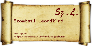 Szombati Leonárd névjegykártya