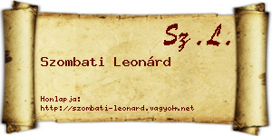 Szombati Leonárd névjegykártya